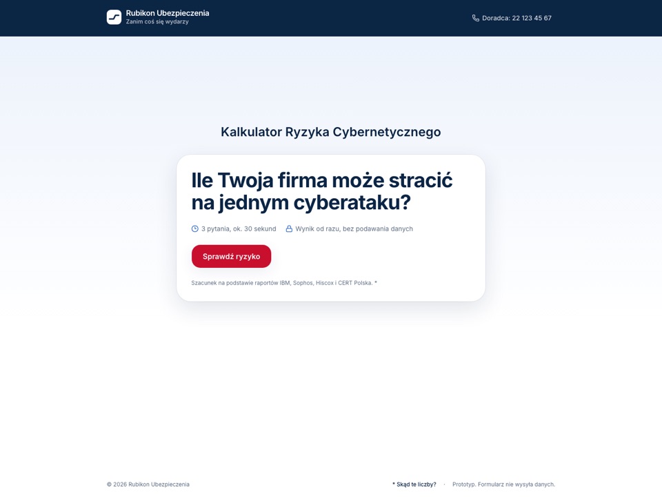 Rubikon — kalkulator ryzyka cybernetycznego